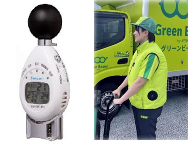 WBGT heat-stress meter and fan-equipped work uniform for outdoor staff